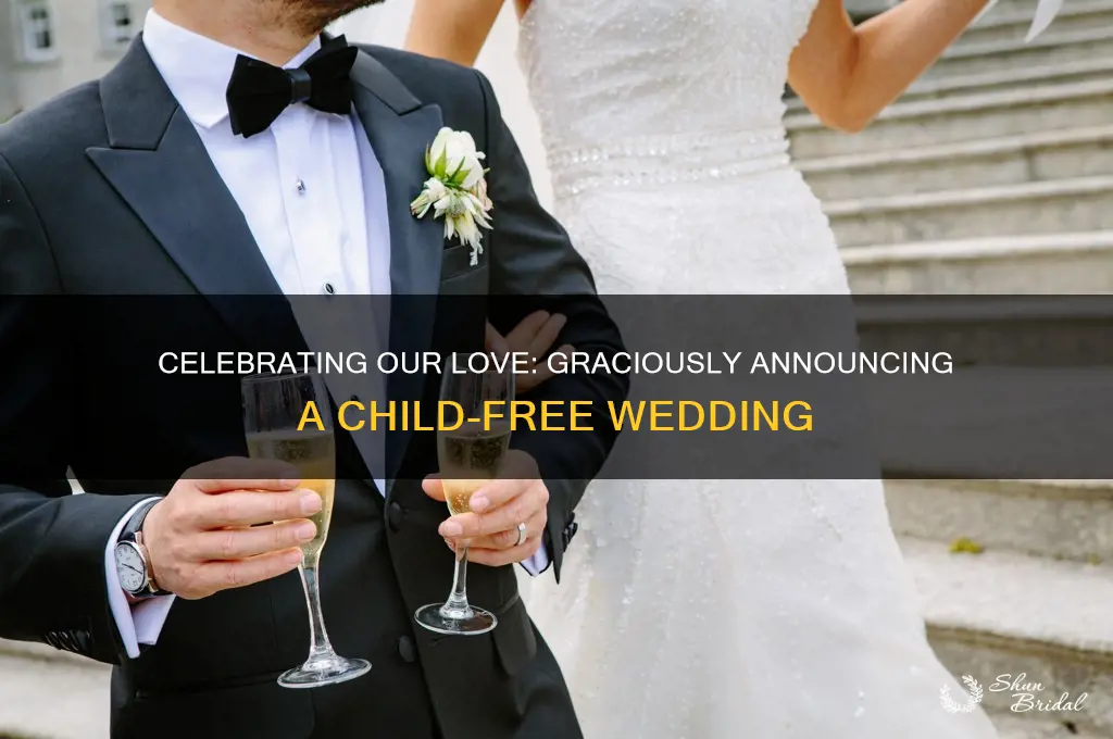 how to state that youre having a child free wedding