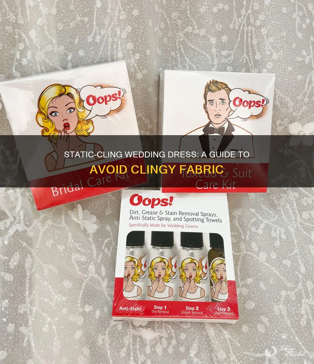 how to static cling wedding dress