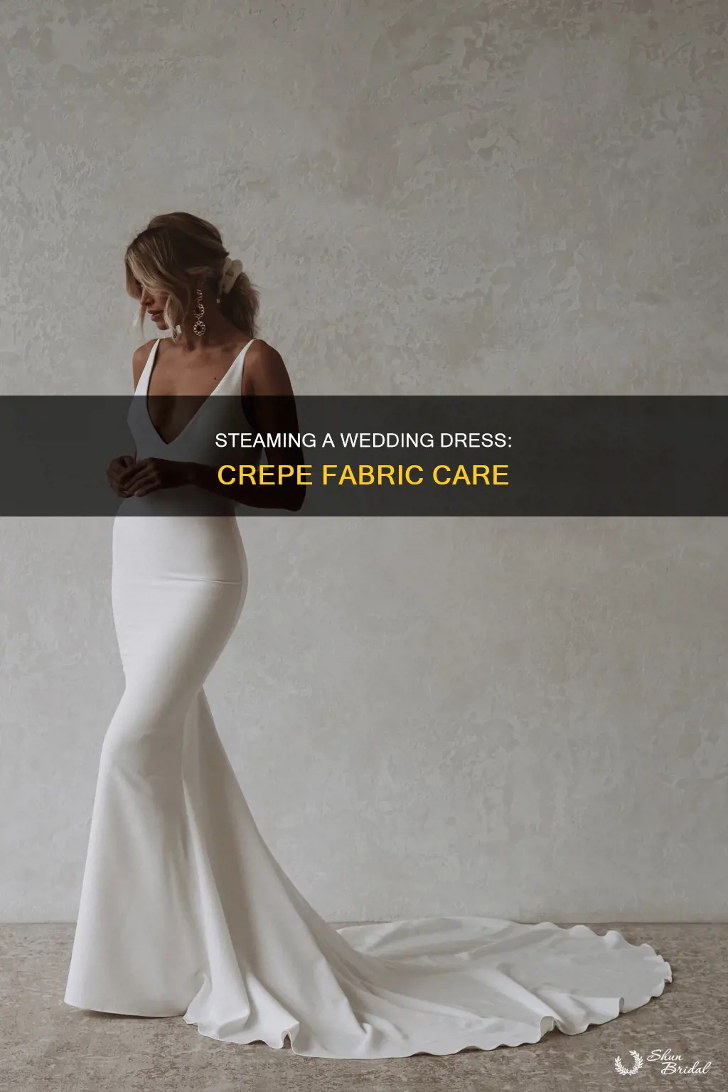 how to steam crepe wedding dress