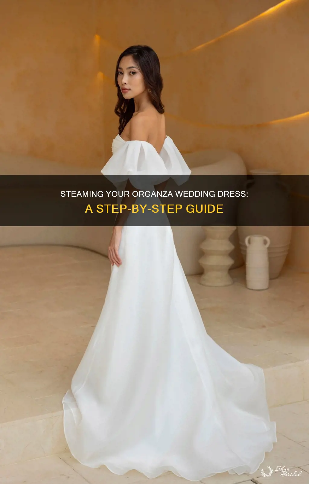 how to steam organza wedding dress