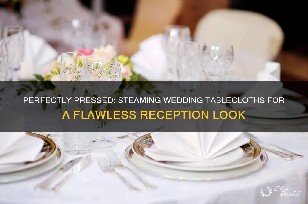 how to steam tablecloths for wedding