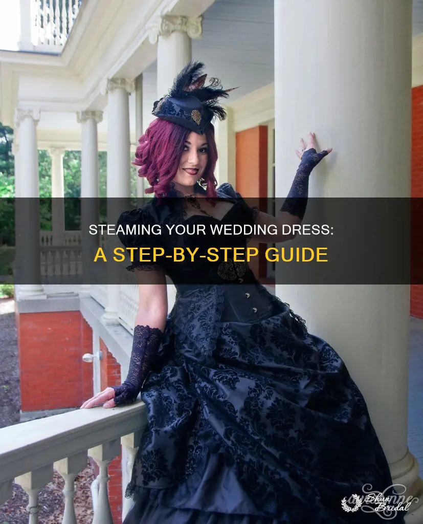 how to steam wedding dress