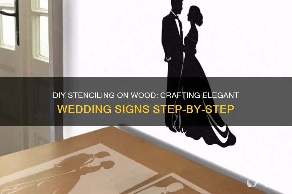 how to stencil on wood wedding signs