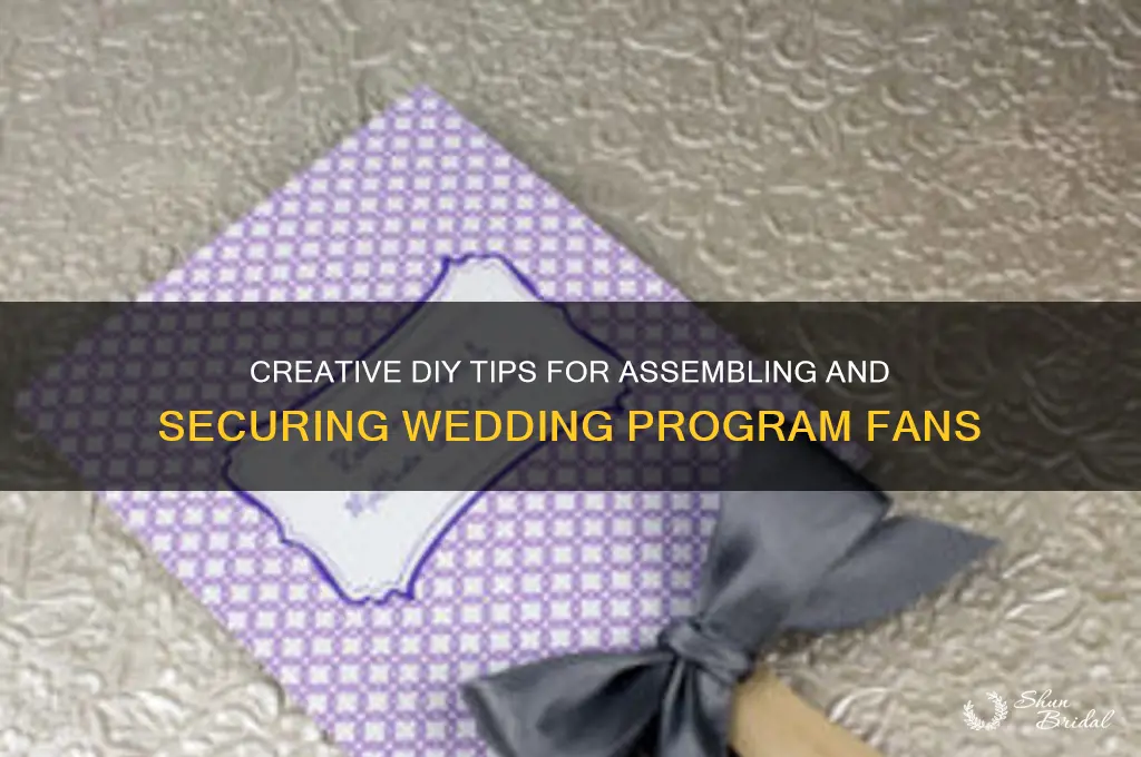 how to stick togther wedding program fans