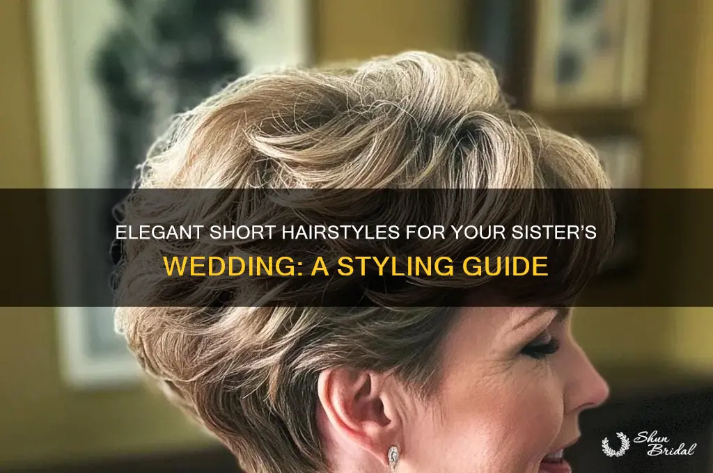 how to stile a short hair on my sister wedding