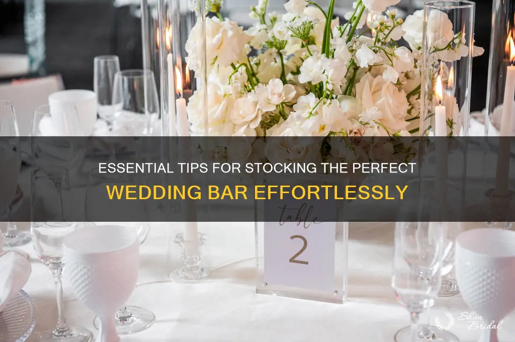 how to stock a bar for a wedding