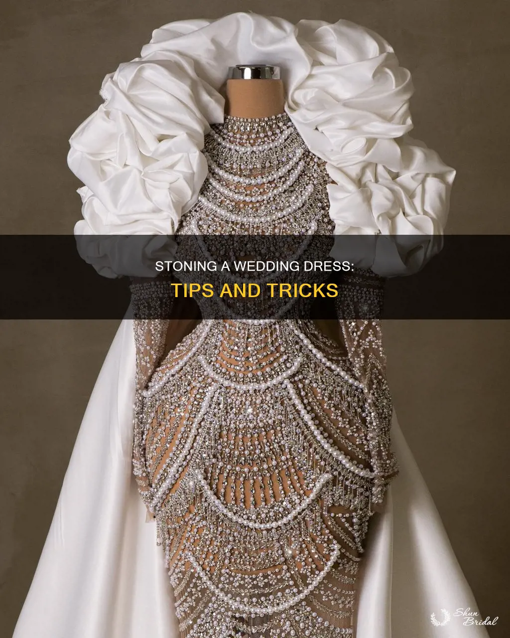 how to stone a wedding dress