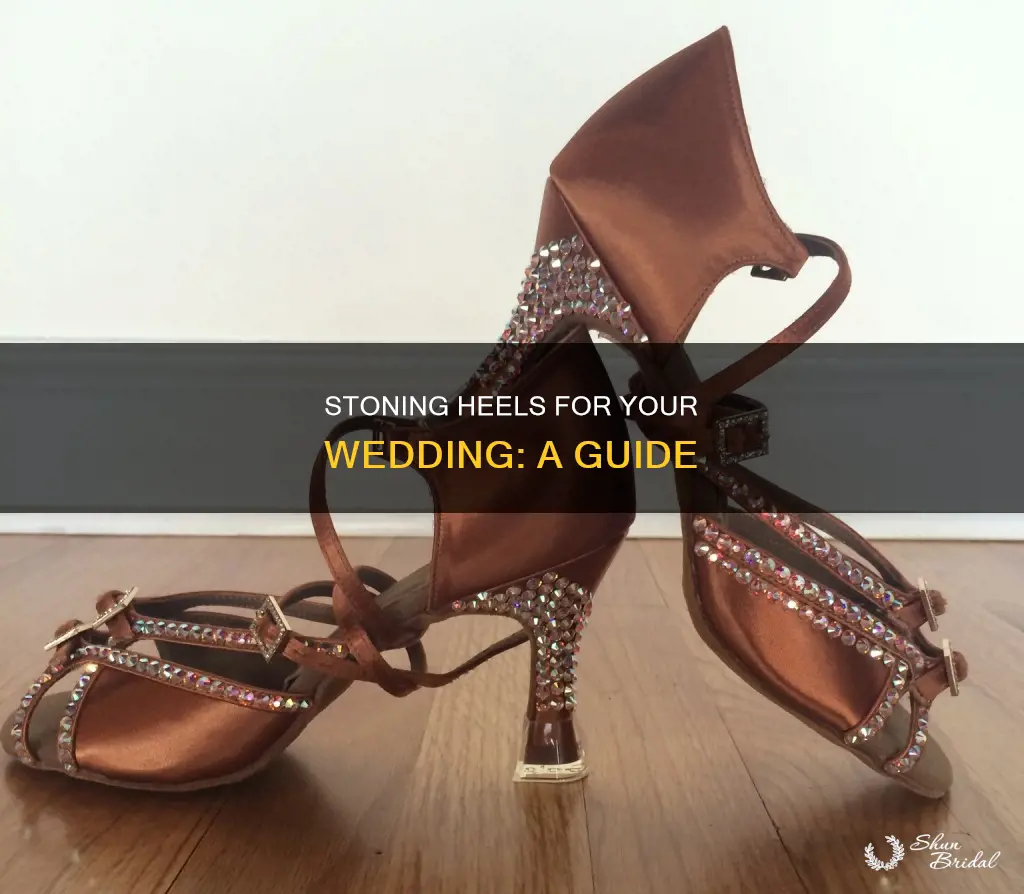 how to stone heels for wedding dress