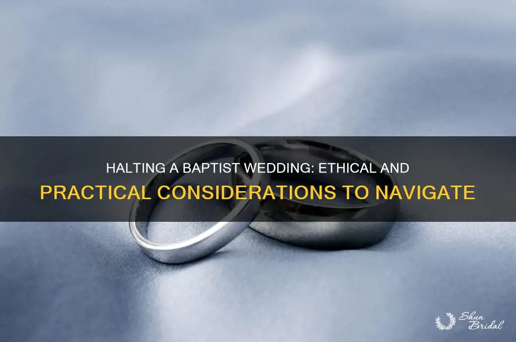 how to stop a baptist wedding