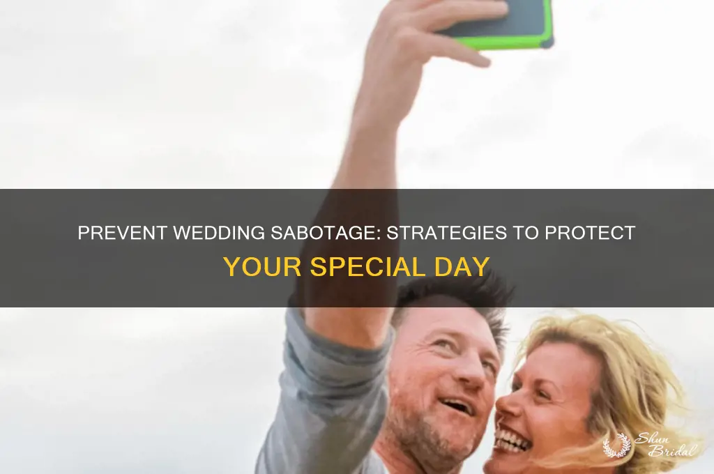 how to stop someone from ruining your wedding