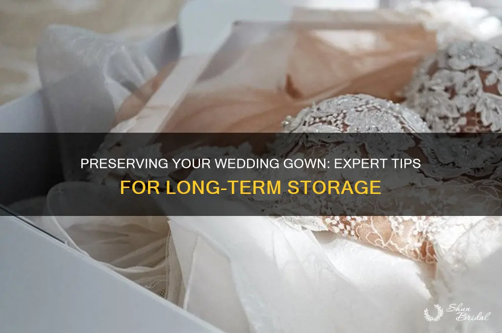 how to store a wedding gown