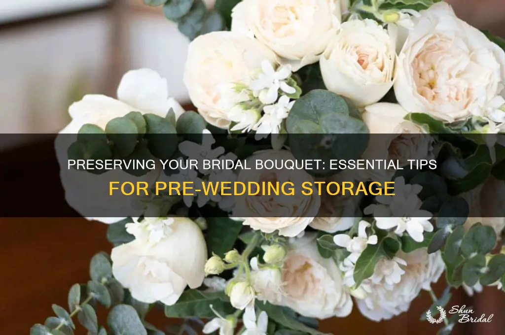 how to store bridal bouquet before wedding