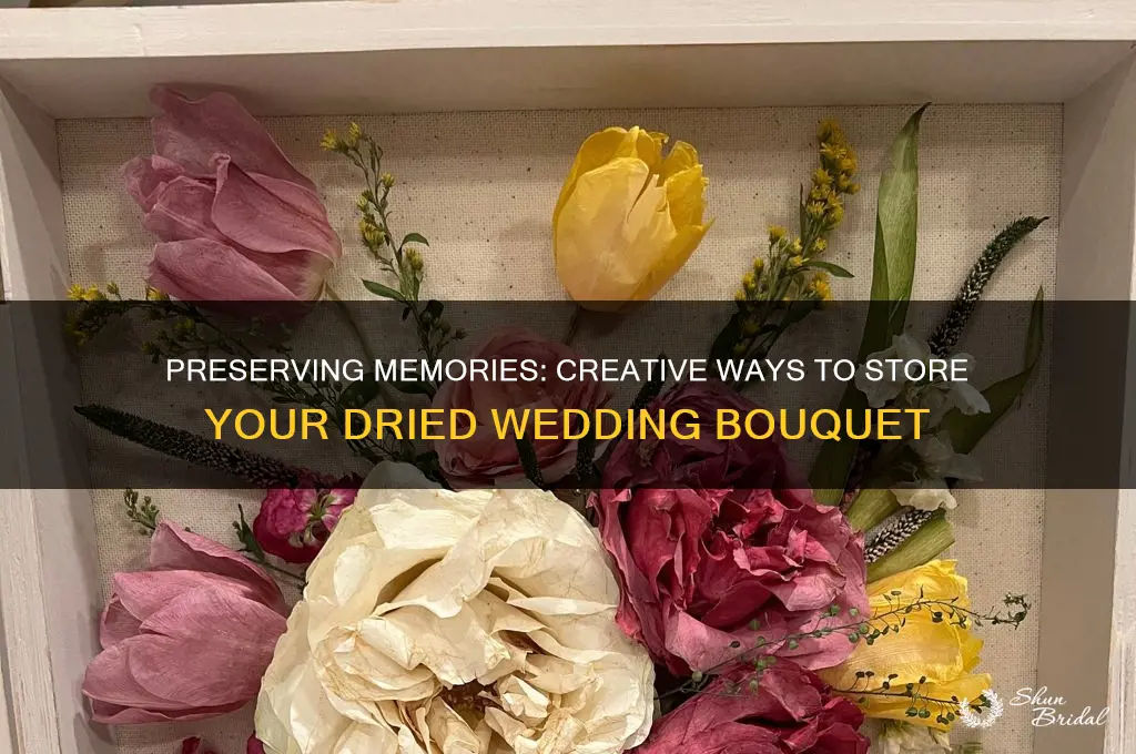 how to store dried wedding bouquet