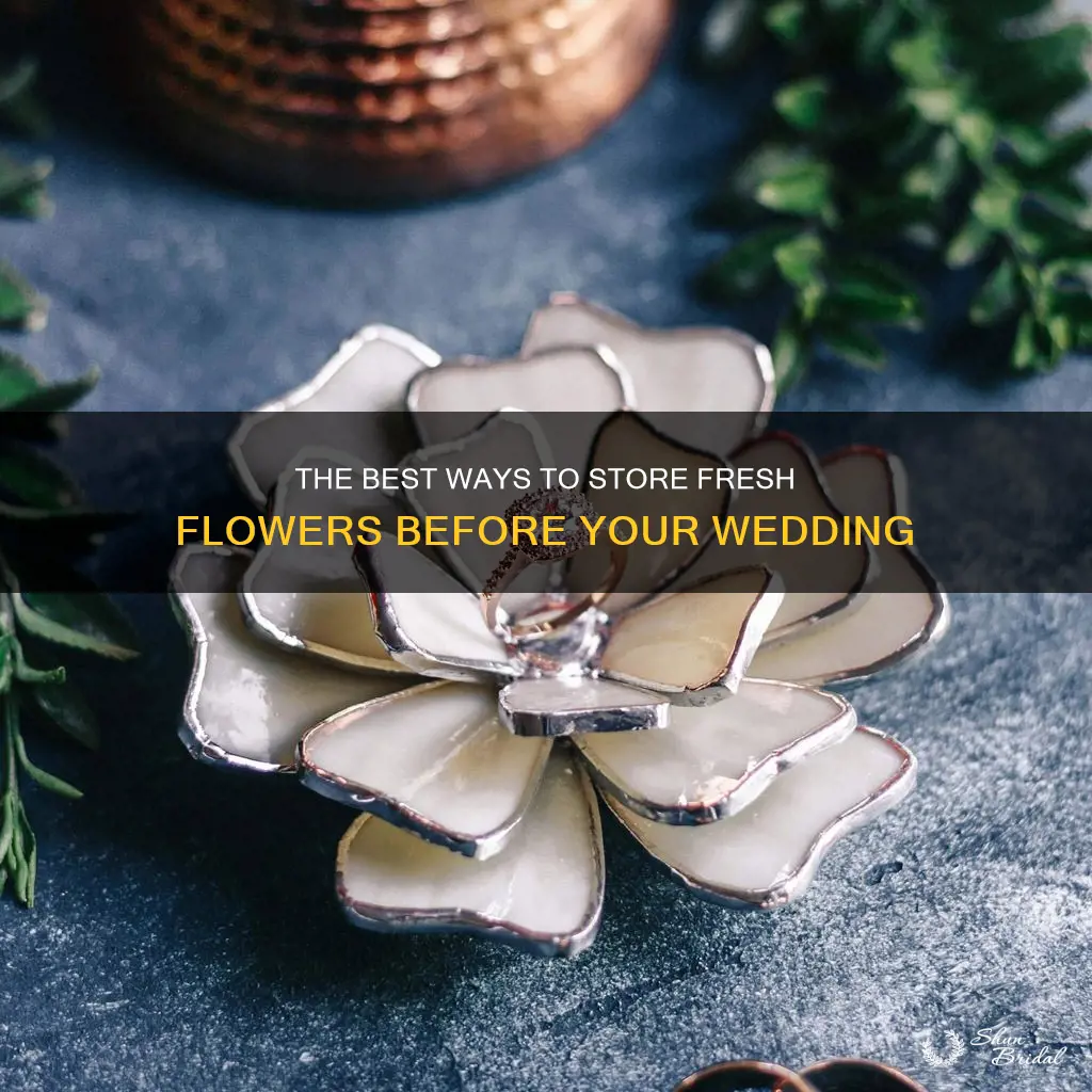how to store fresh flowers before wedding