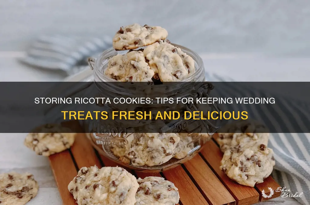 how to store ricotta cookies I made for wedding