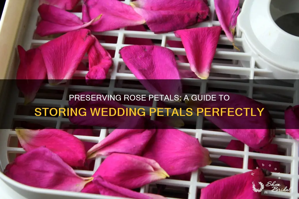 how to store rose petals for wedding