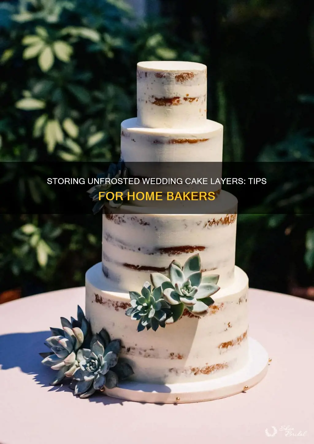 how to store unfrosted wedding cake layers