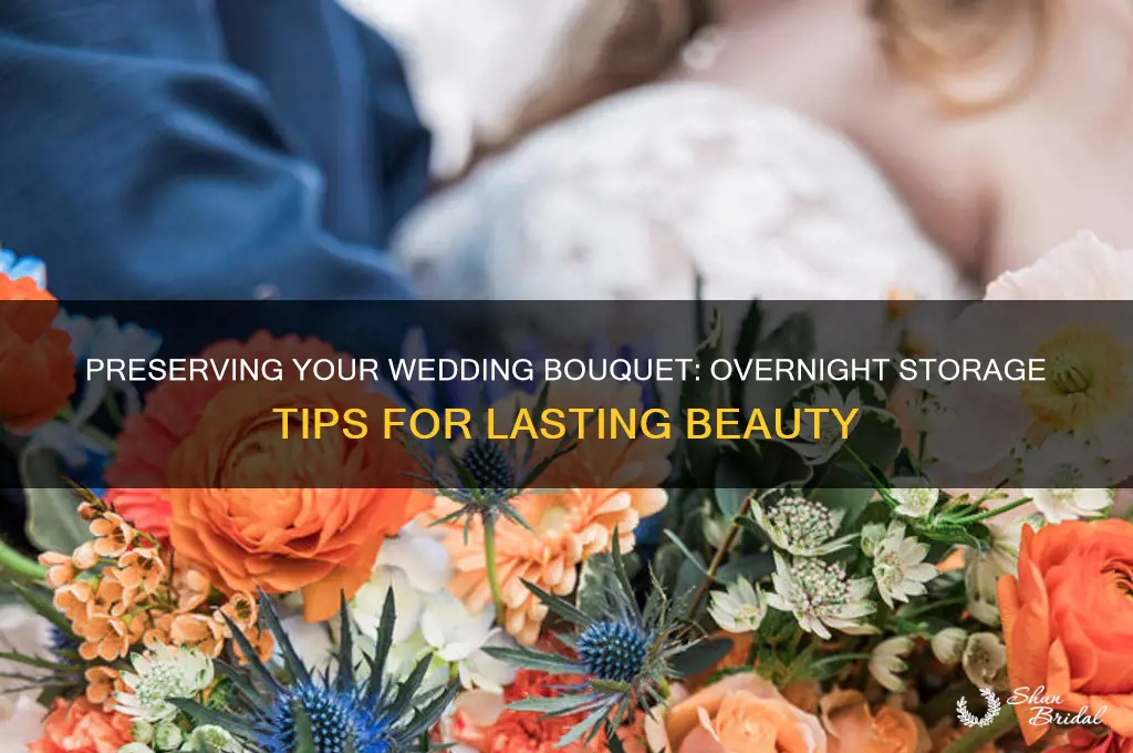 how to store wedding bouquet overnight