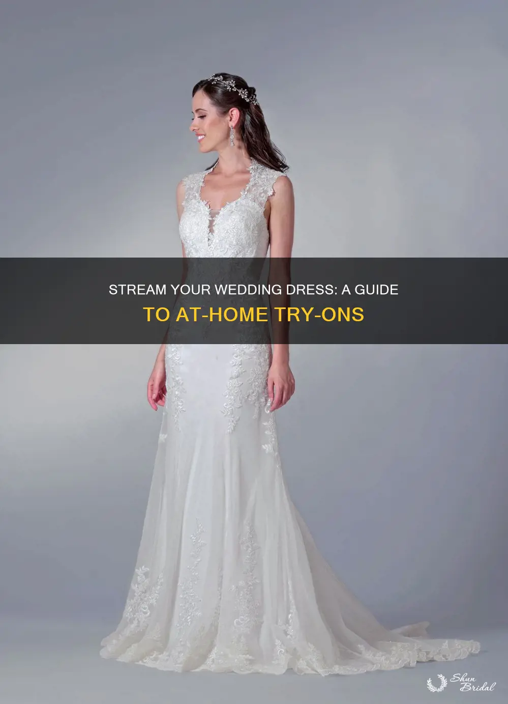 how to stream a wedding dress at home