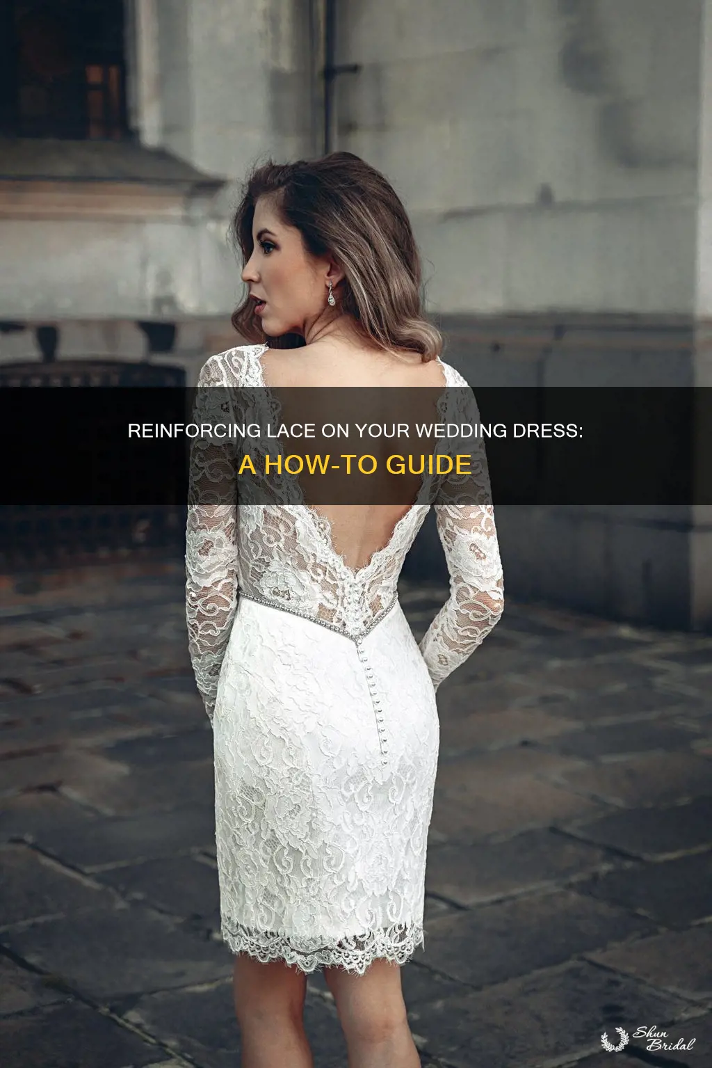 how to strengthen lace in low back wedding dress