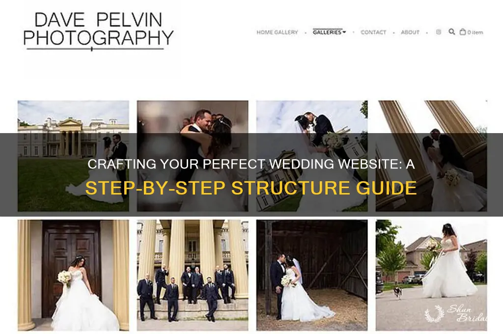 how to structure wedding website