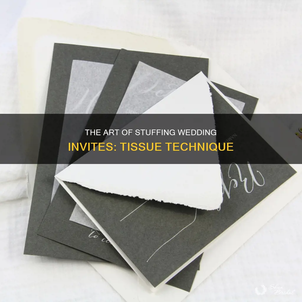 how to stuff a wedding invitation with tissue