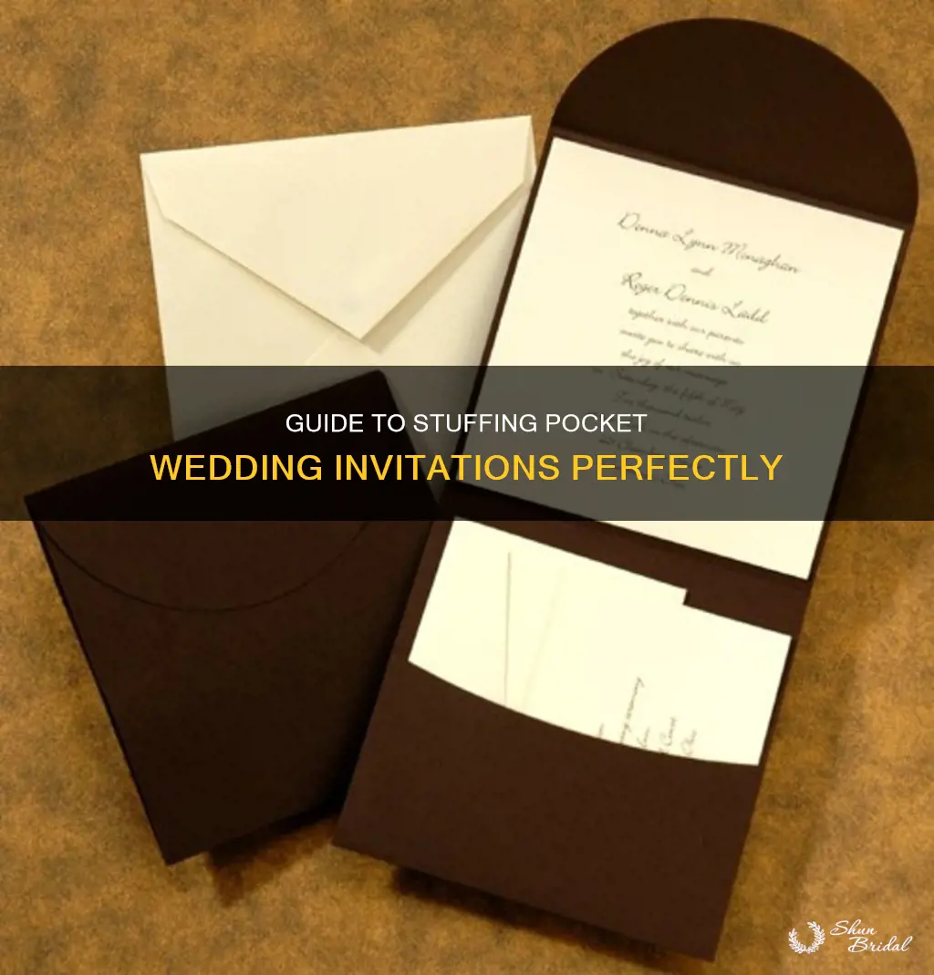 how to stuff pocket wedding invitations