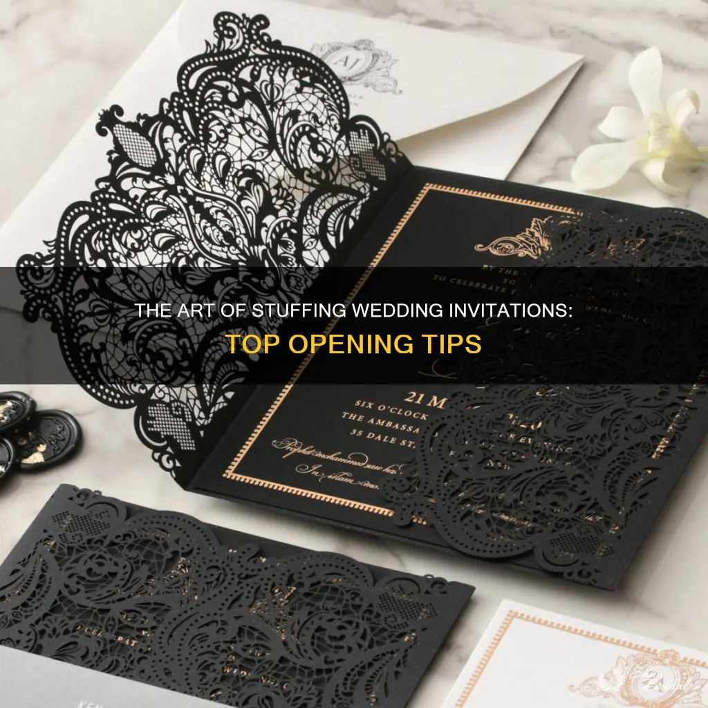 how to stuff wedding invitations top opening