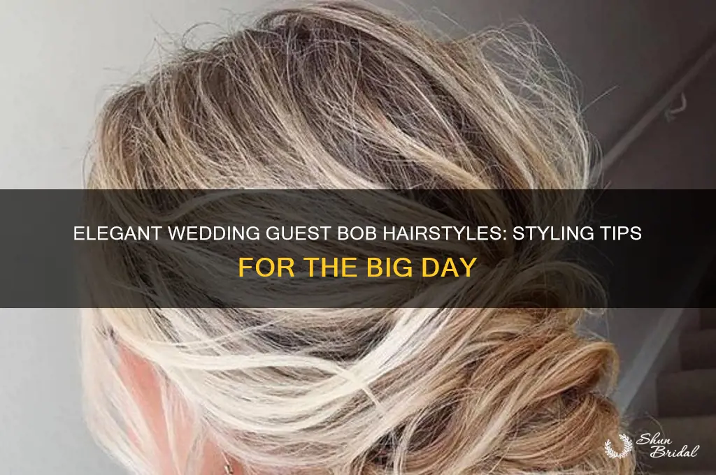 how to style a bob for a wedding guest
