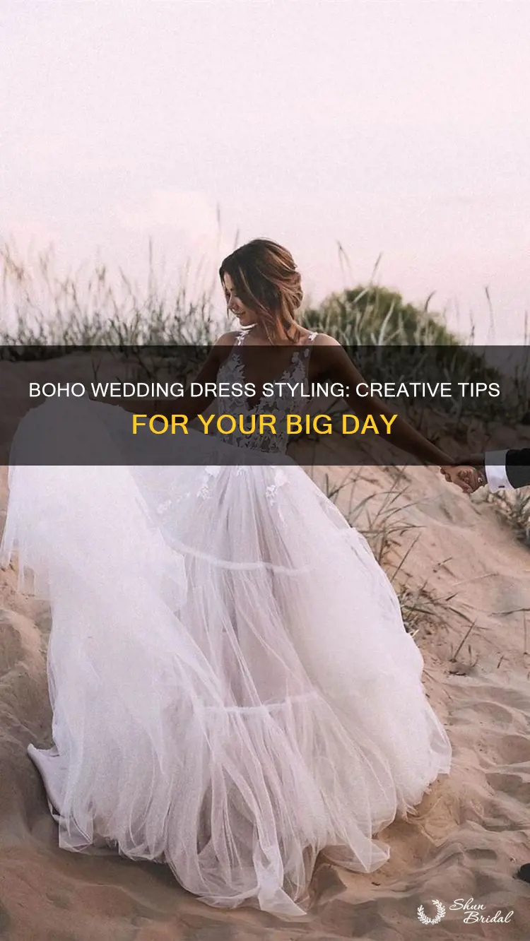 how to style a boho wedding dress