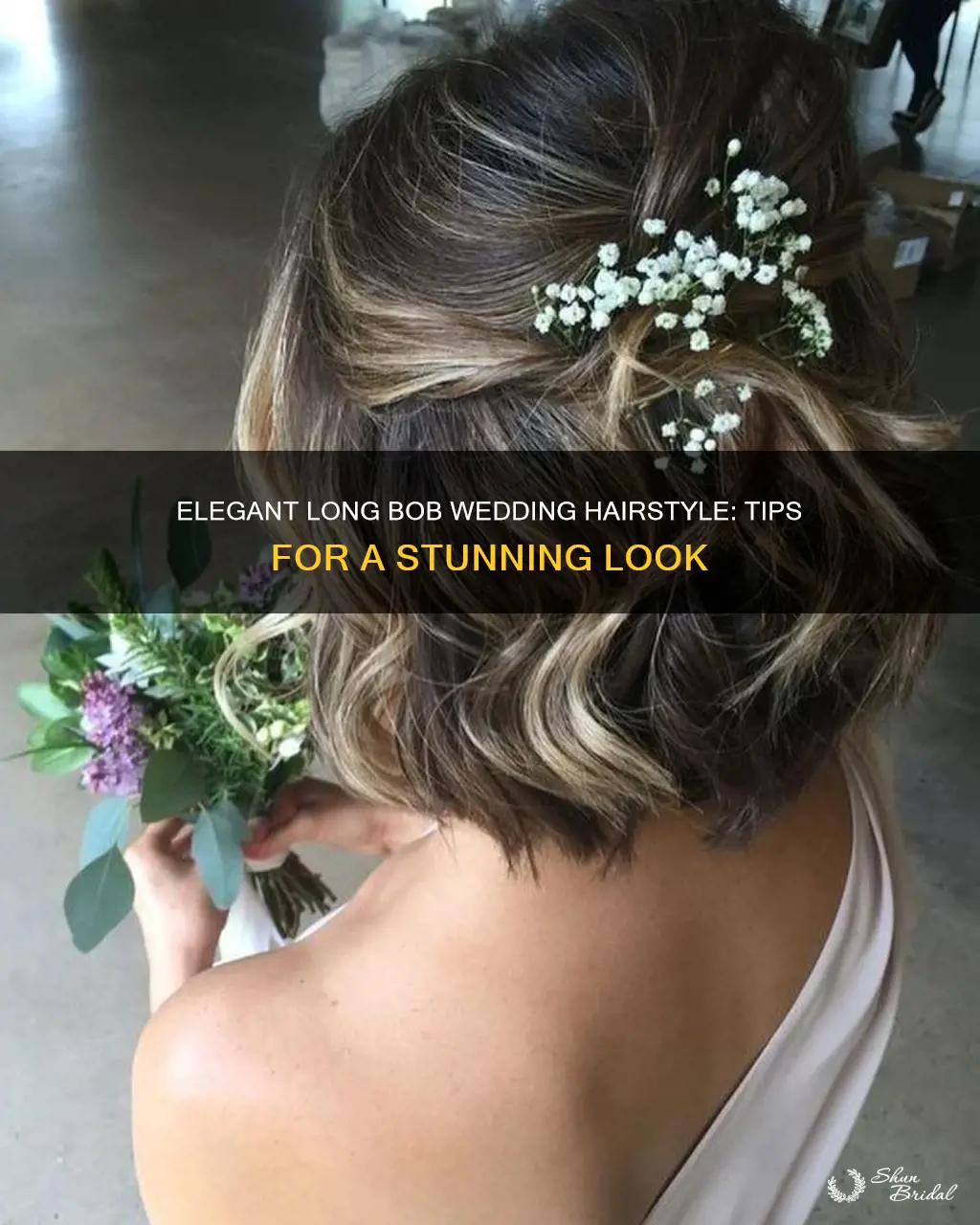 how to style a long bob for a wedding