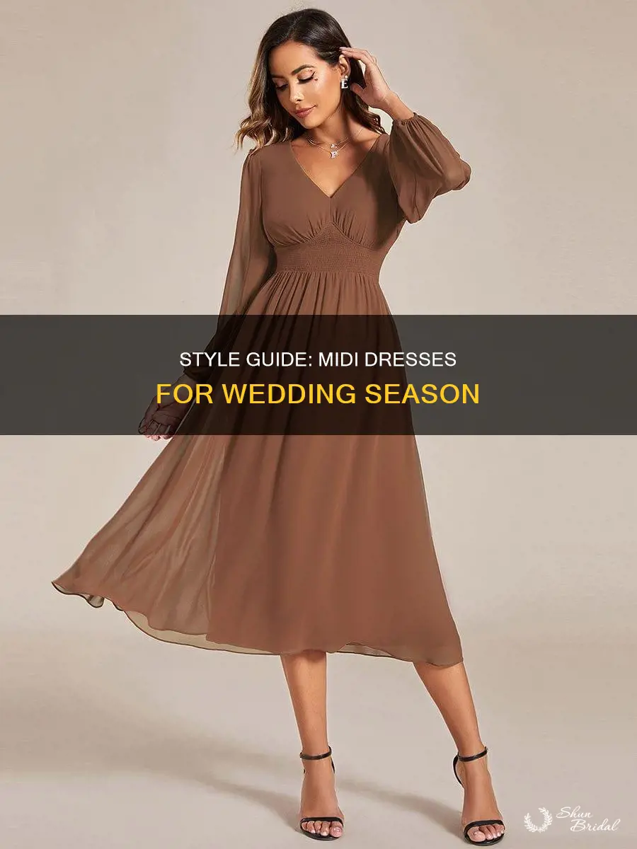 how to style a midi dress for a wedding