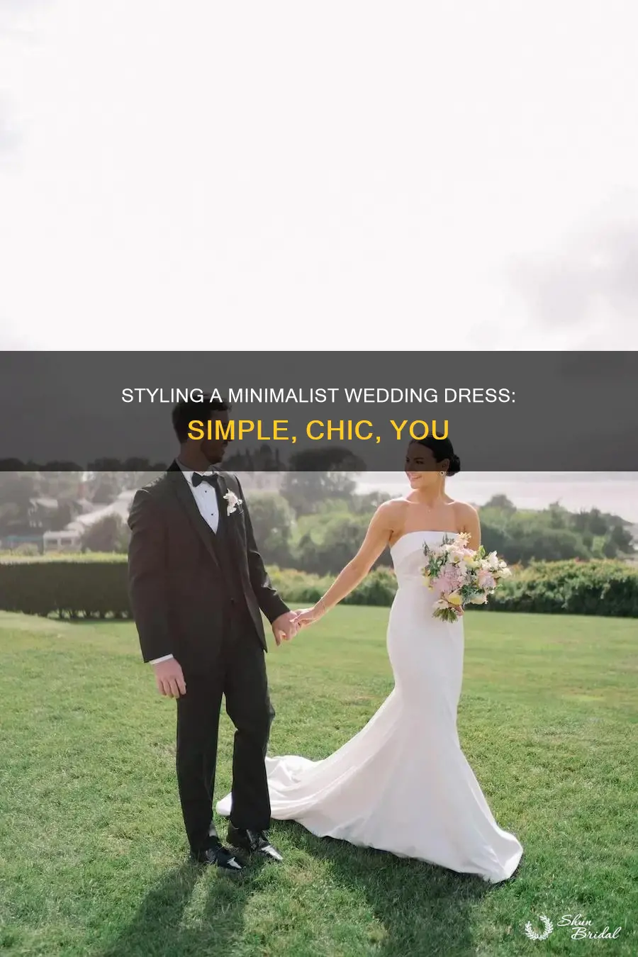 how to style a minimalist wedding dress