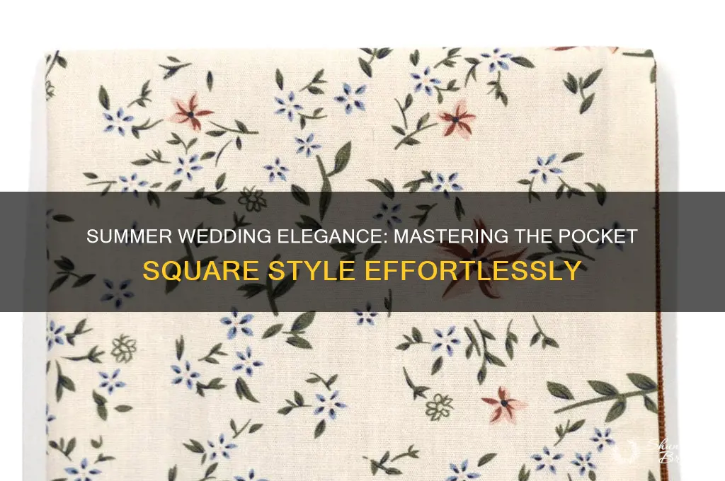 how to style a pocket square for summer weddings
