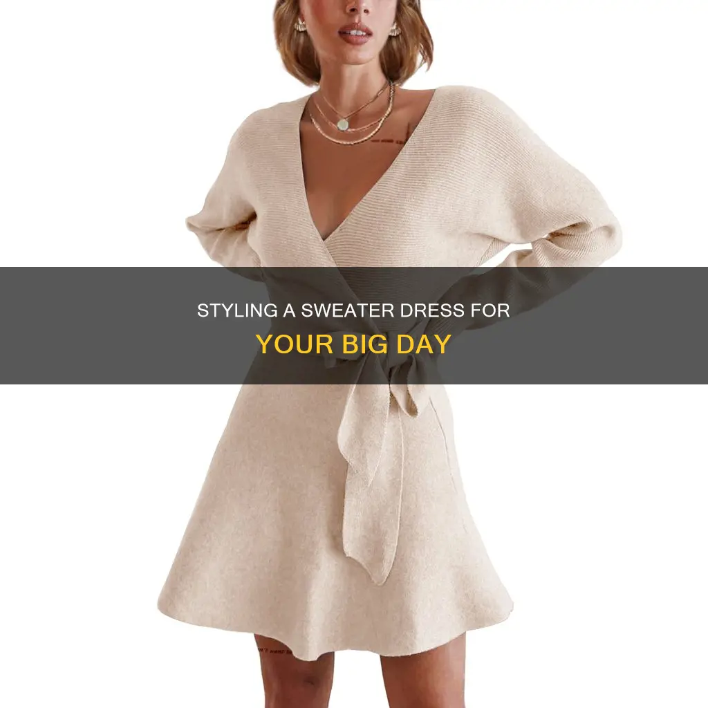how to style a sweater dress for a wedding