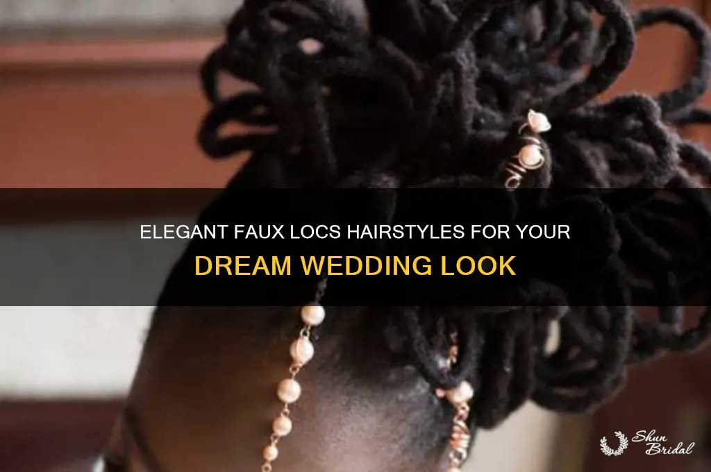 how to style faux locs for a wedding