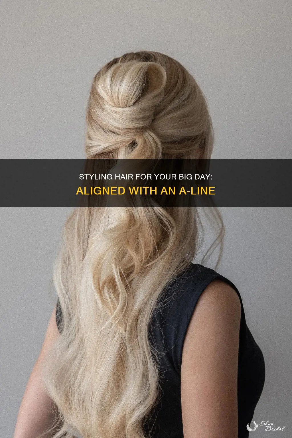 how to style hair for an aline wedding dress