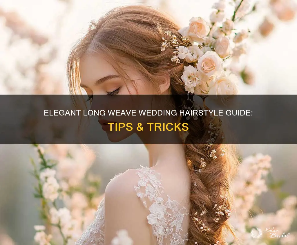 how to style long weave for wedding