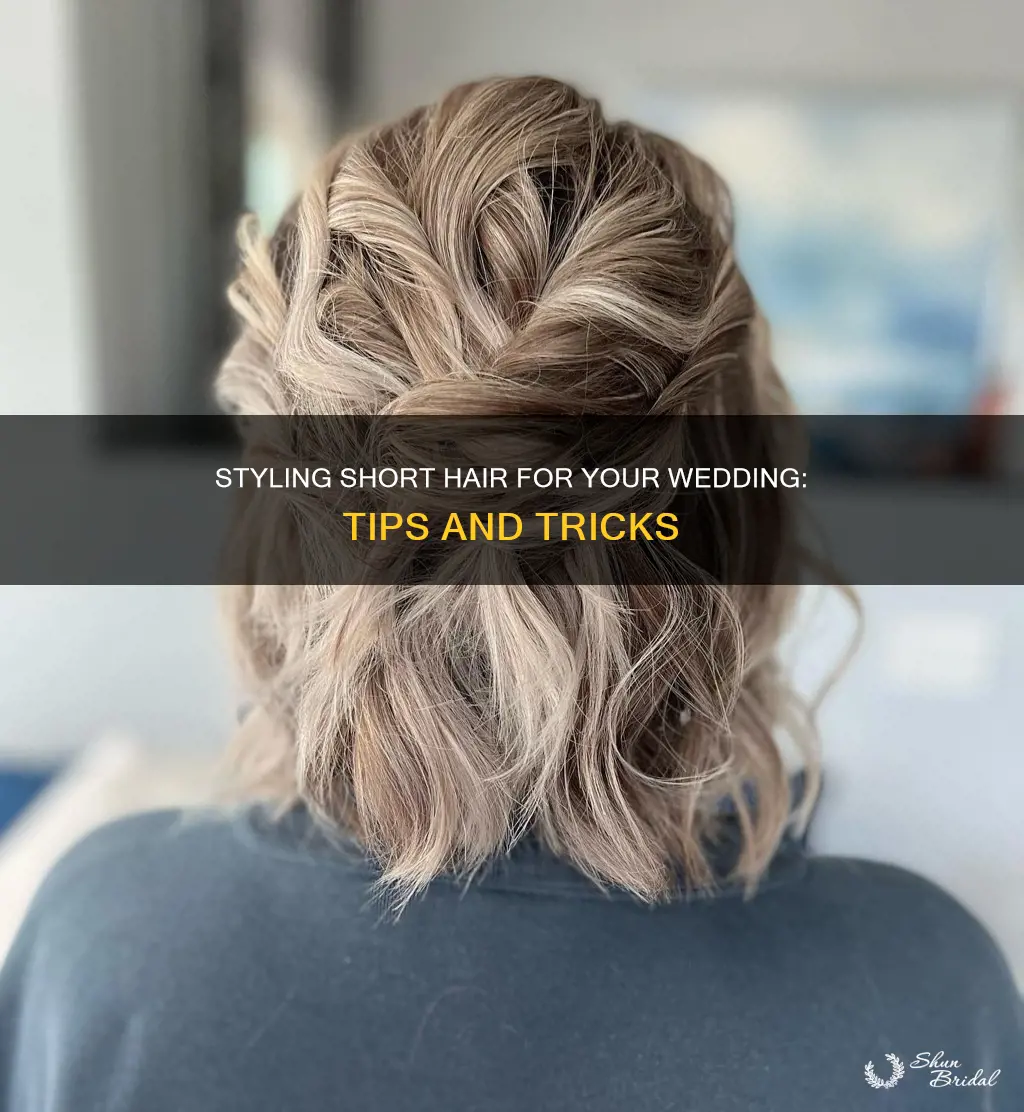 how to style short hair for a wedding