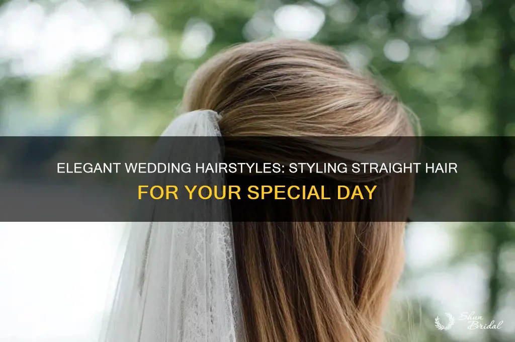 how to style straight hair for a wedding