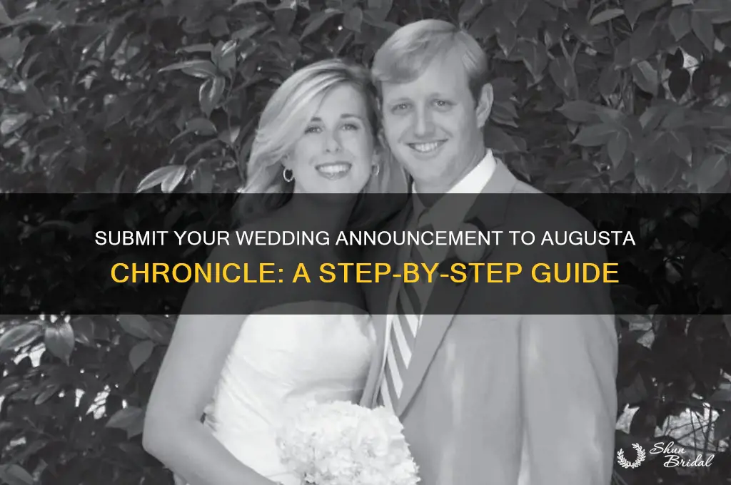how to submit a wedding announcement in augusta chronicle