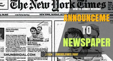 How to Submit a Wedding Announcement to Your Local Newspaper