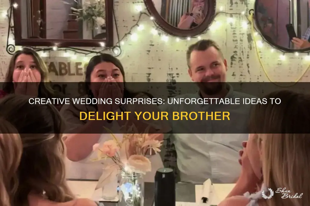 how to surprise brother on his wedding