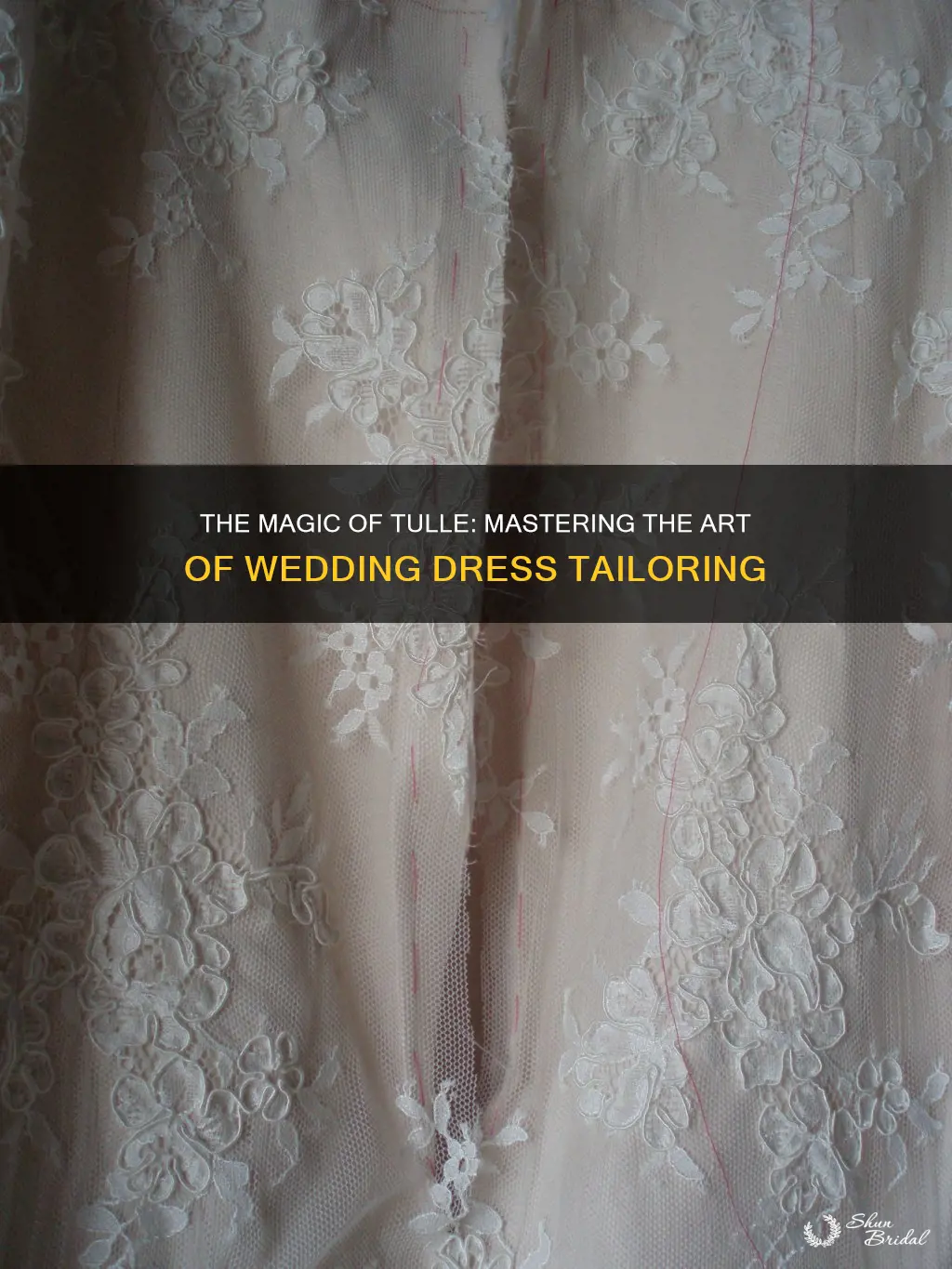 how to tack a tulle wedding dress
