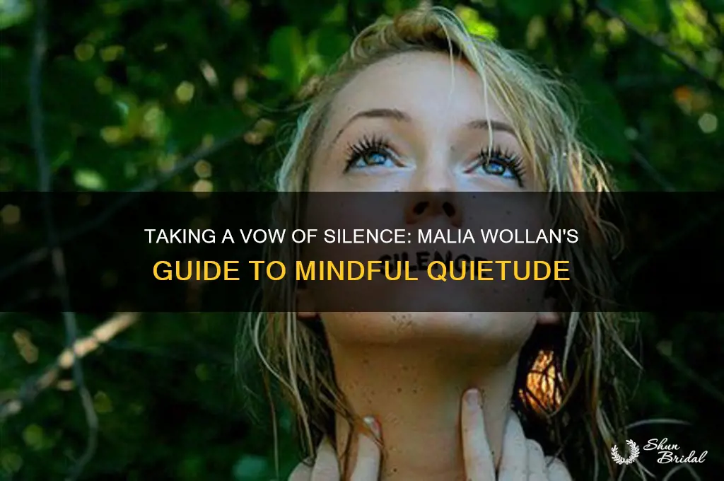 how to take a vow of silence malia wollan