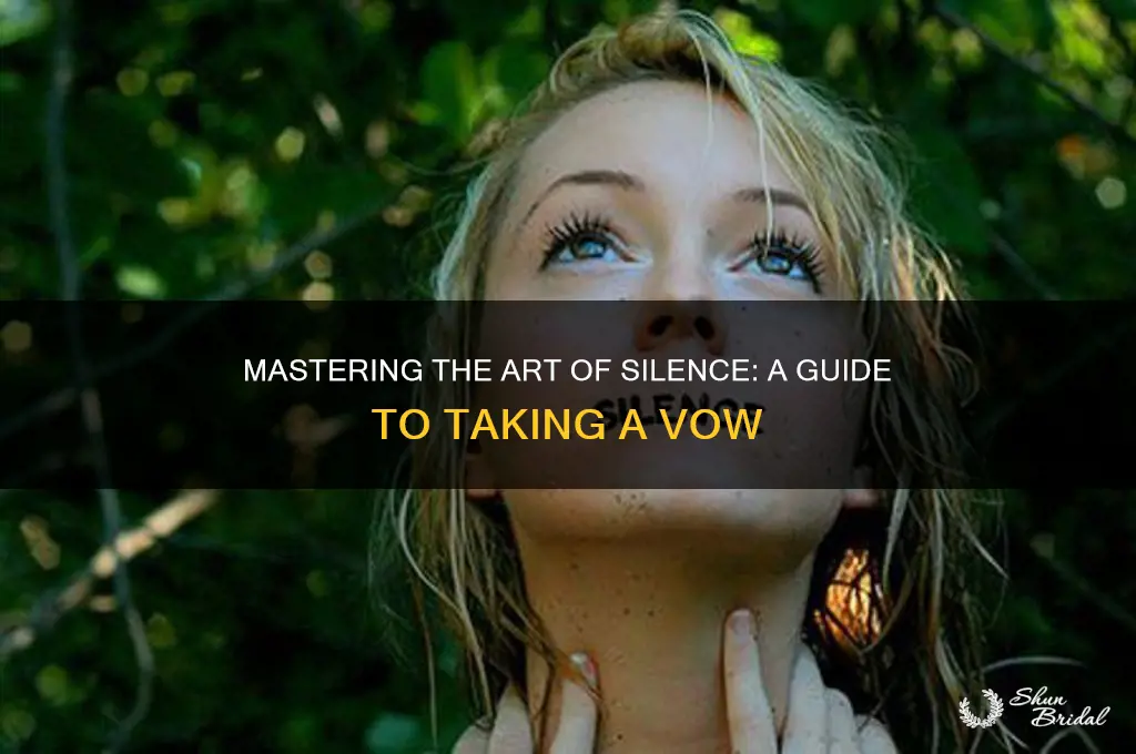 how to take a vow of silence