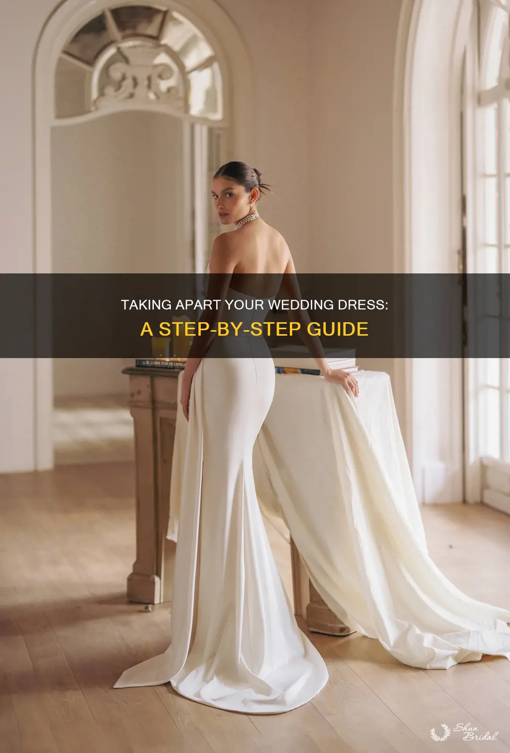 how to take apart a wedding dress