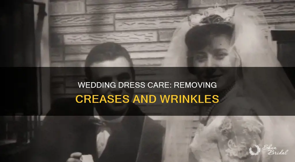 how to take creases out of wedding dress