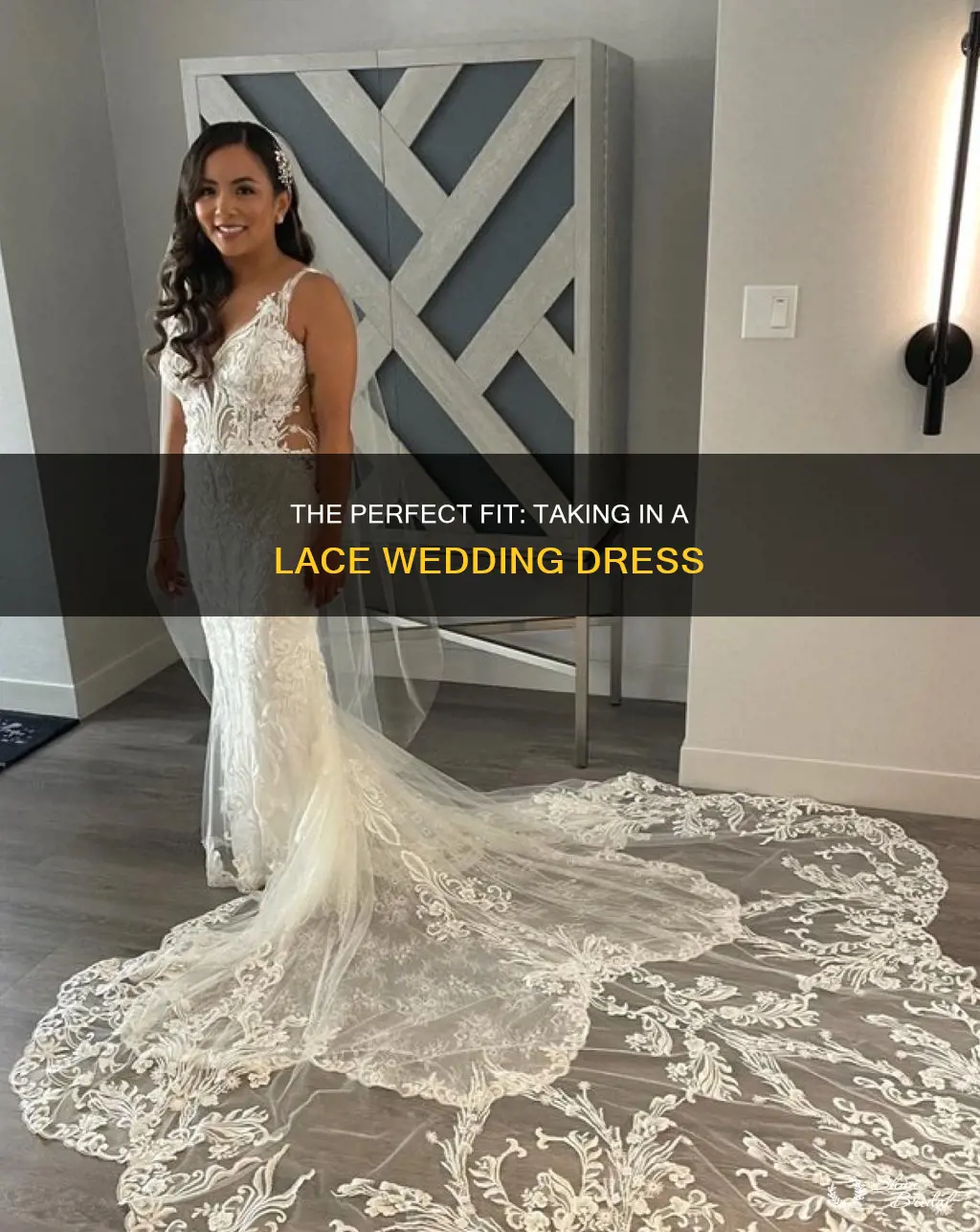 how to take in a lace wedding dress