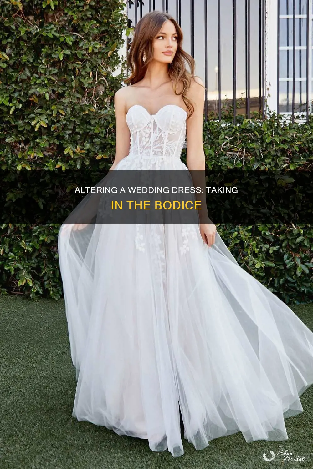 how to take in a wedding dress bodice